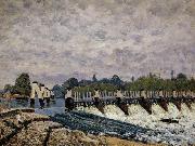 Alfred Sisley Molesey Weir  Morning Spain oil painting artist